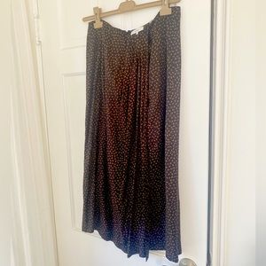 Vince. Mini Abstract Moon Printed Black Wrap Skirt